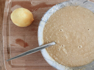 healthy lemon cake mixture