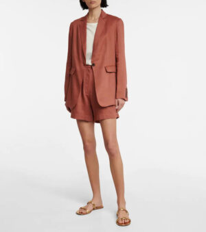 ASCENO Madrid linen shorts