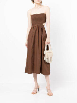 Faithfull the Brand Deva strapless cut-out dress