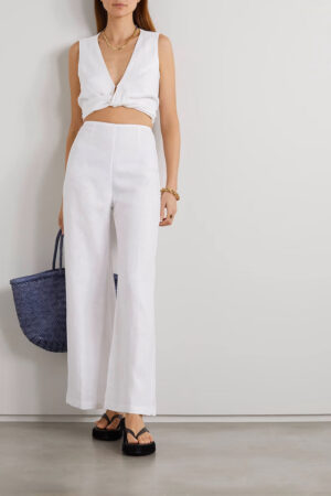 FAITHFULL THE BRAND Ottavio linen wide-leg pants
