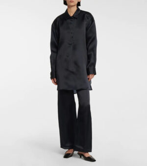 NEW SEASON TOTÊME Silk organza wide-leg pants