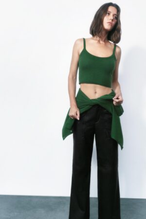 ZARA 100% WOOL STRAPPY TOP