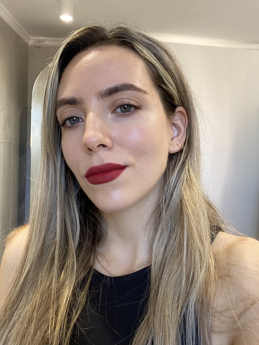 sephora 17 dark red worn