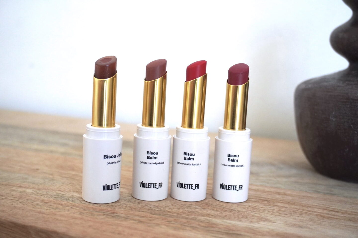 bisou balm and bisou jelly lipsticks